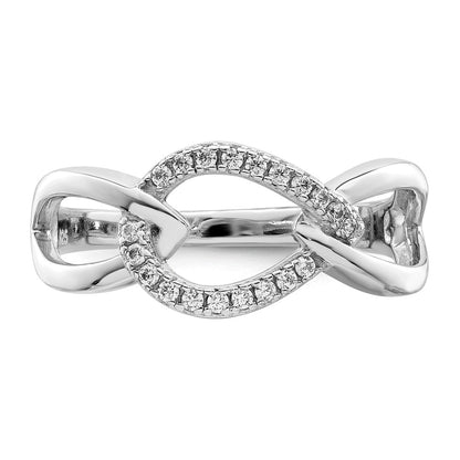 Sterling Silver Rhodium Plated Polished Teardrop Cz Ring