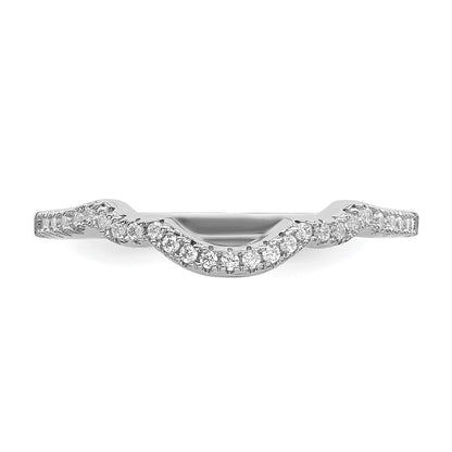 Sterling Silver Rhodium Plated 2 Piece Cz Bridal Ring Set