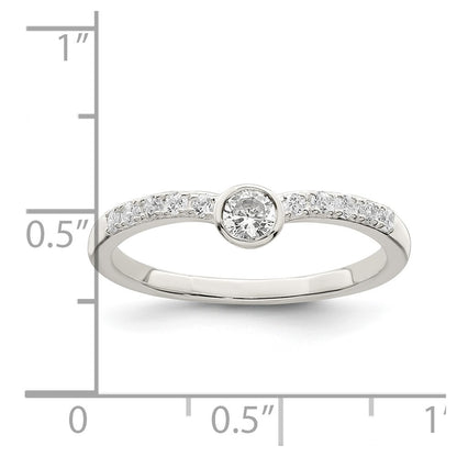 Sterling Silver Cz Ring