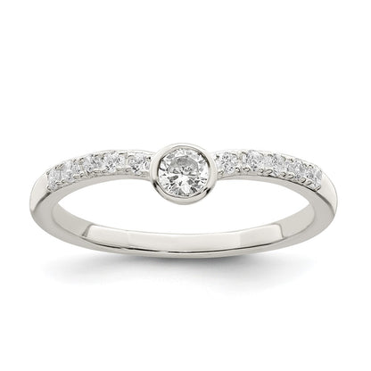 Sterling Silver Cz Ring