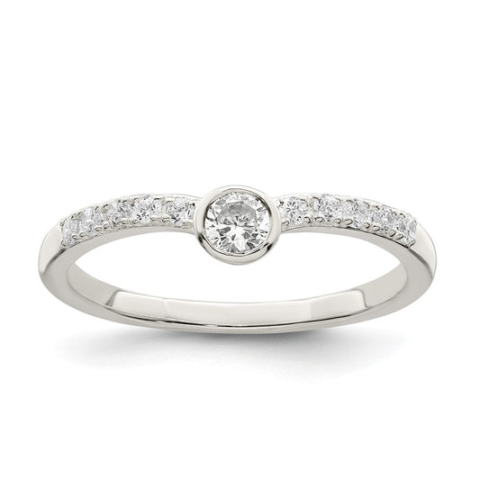 Sterling Silver Cz Ring