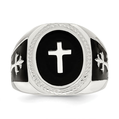 Sterling Silver Black Agate Ring