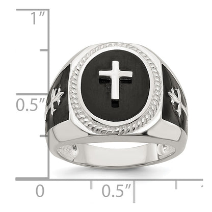 Sterling Silver Black Agate Ring