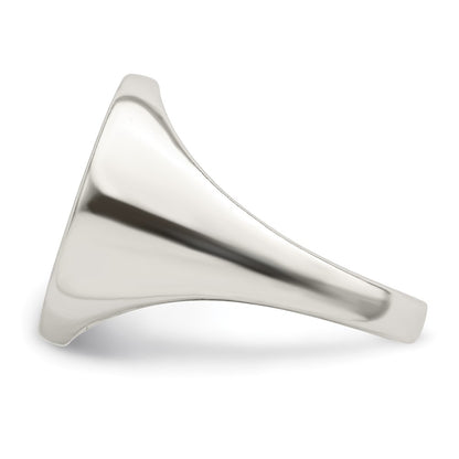 Sterling Silver Rhodium Plated Enameled Cross Ring