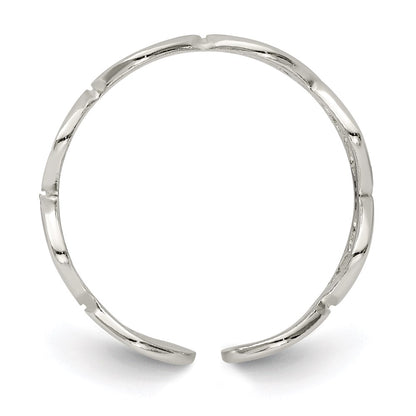 Sterling Silver Cut Out Hearts Toe Ring