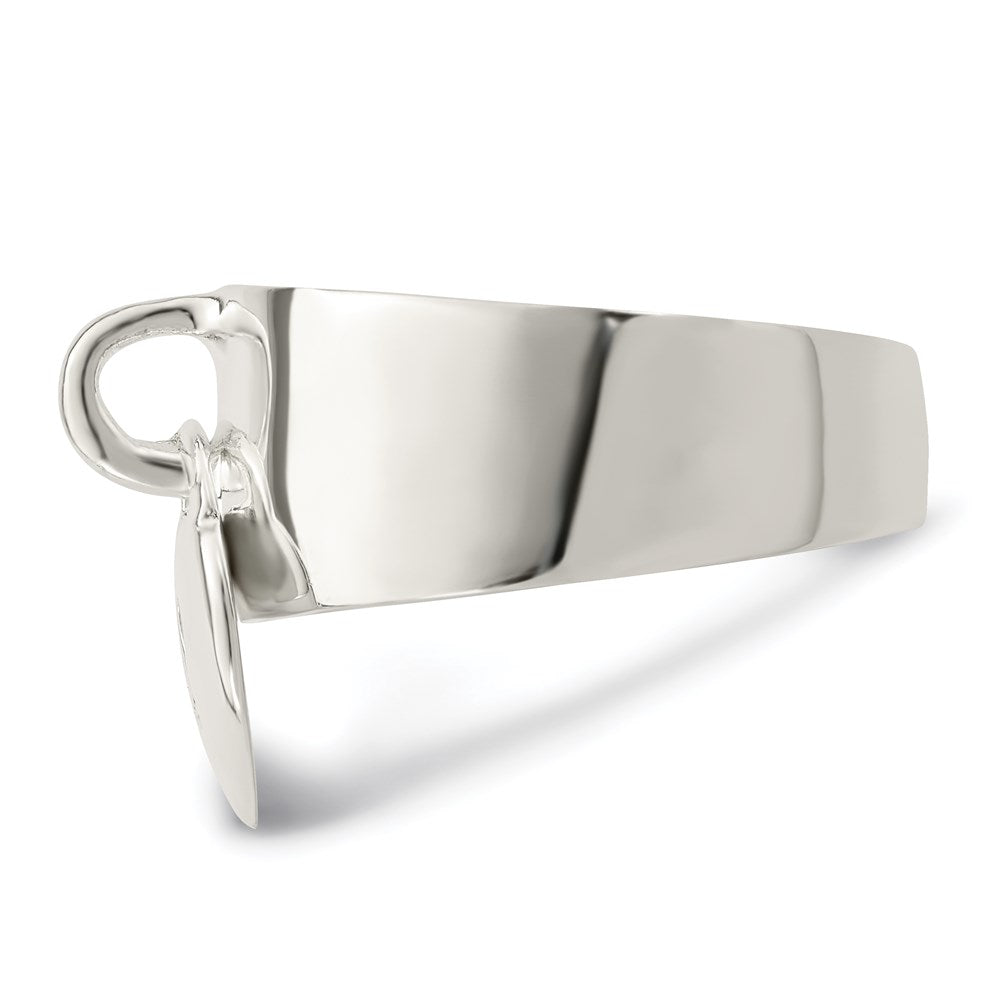 Sterling Silver Dangle Lock Ring