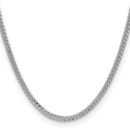 16 Inch Sterling Silver 3.25mm Domed Curb Chain Necklace