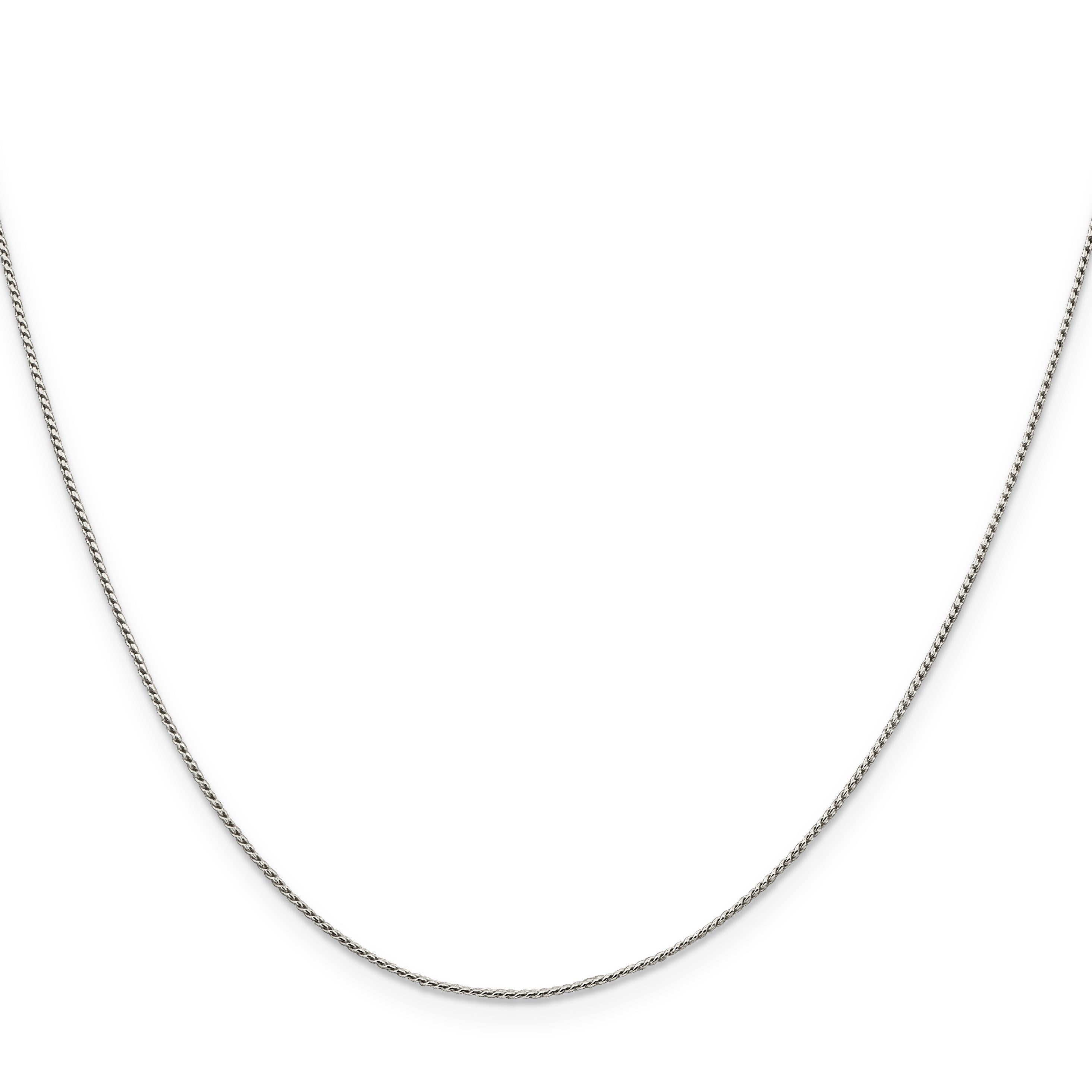 20 Inch Sterling Silver .95mm Round Franco Chain Necklace