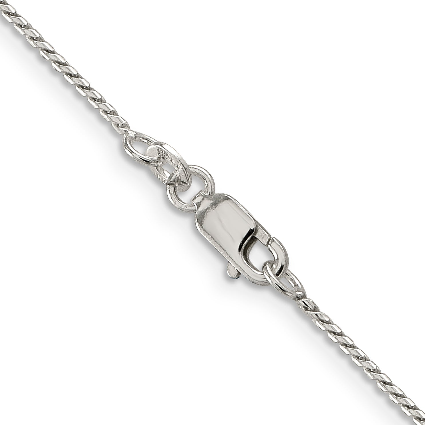 30 Inch Sterling Silver 1mm Round Franco Chain Necklace