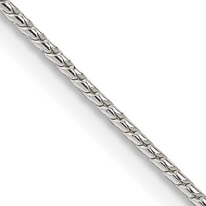 16 Inch Sterling Silver 1mm Round Franco Chain Necklace