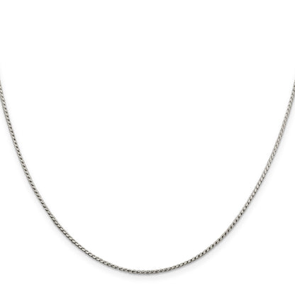 18 Inch Sterling Silver 1.25mm Round Franco Chain Necklace