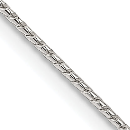 18 Inch Sterling Silver 1.25mm Round Franco Chain Necklace