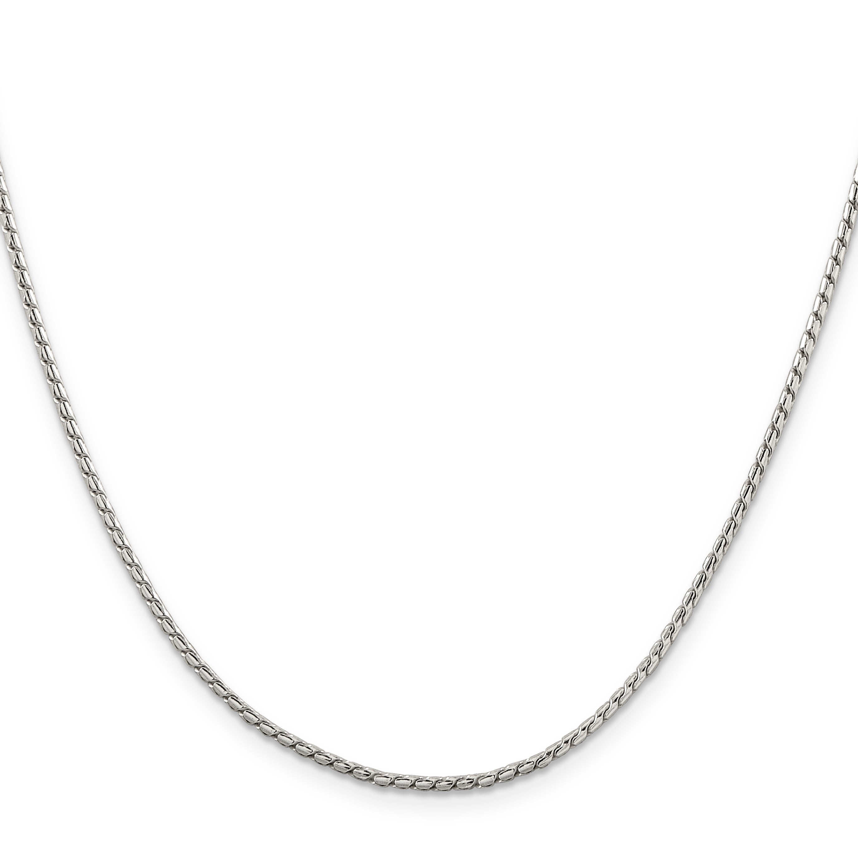 16 Inch Sterling Silver 1.75mm Round Franco Chain Necklace