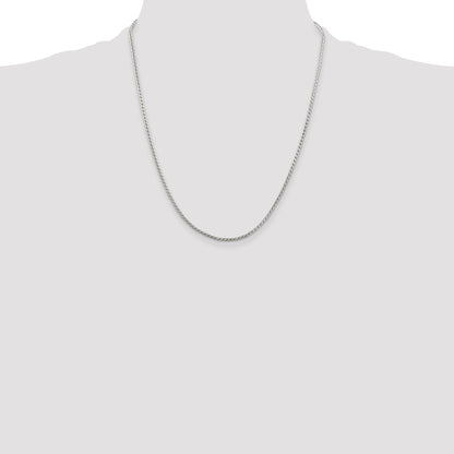 22 Inch Sterling Silver 1.75mm Round Franco Chain Necklace
