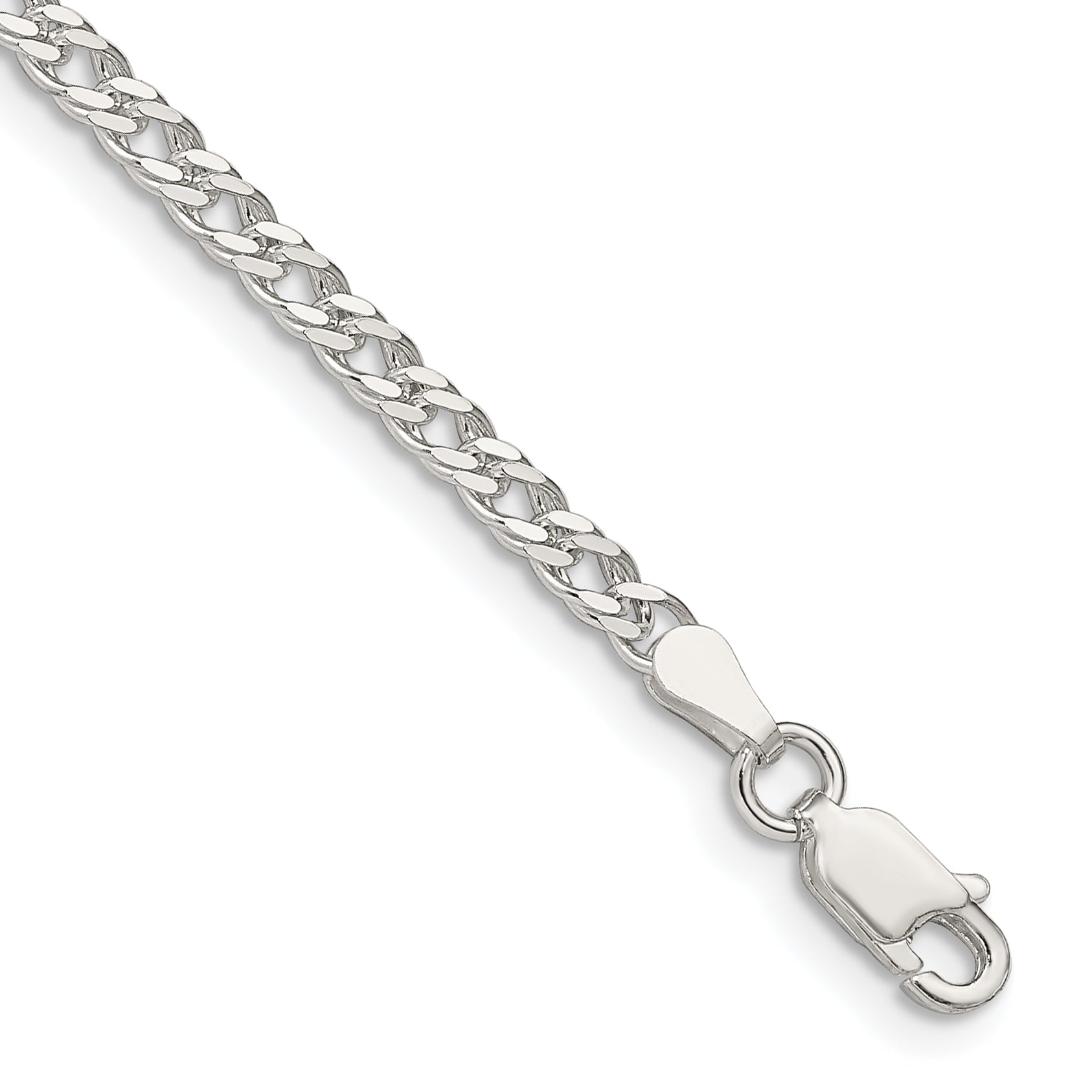 8 Inch Sterling Silver 3.3mm Rambo Chain Bracelet
