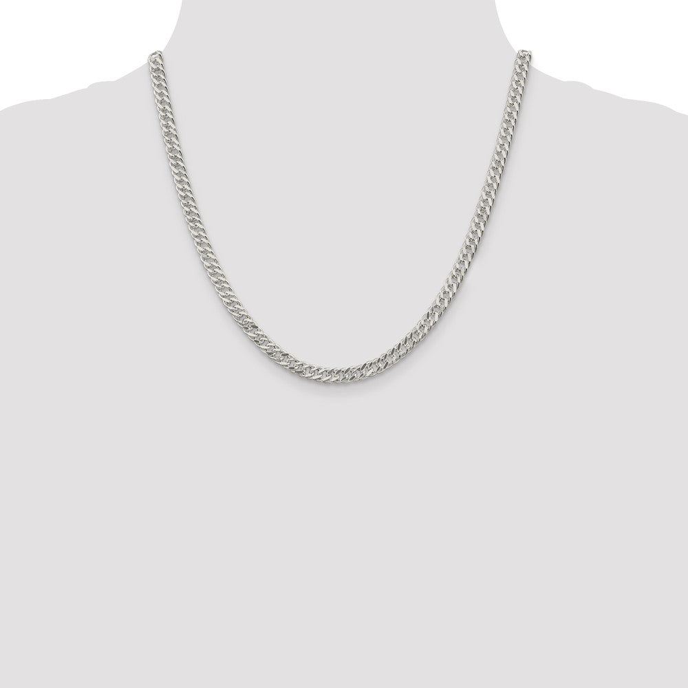 20 Inch Sterling Silver 5.5mm Rambo Chain Necklace
