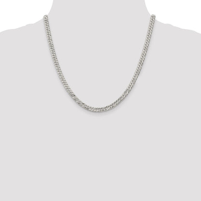20 Inch Sterling Silver 5.5mm Rambo Chain Necklace