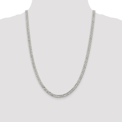 24 Inch Sterling Silver 5.5mm Rambo Chain Necklace