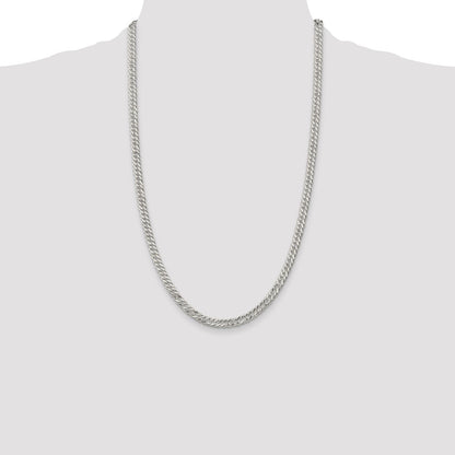 26 Inch Sterling Silver 5.5mm Rambo Chain Necklace