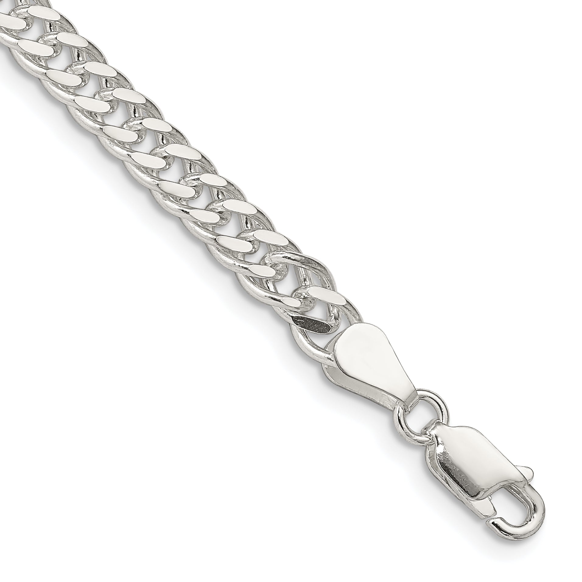7 Inch Sterling Silver 5.5mm Rambo Chain Bracelet