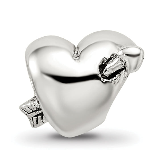 Sterling Silver Reflections Kids Heart With Arrow Bead