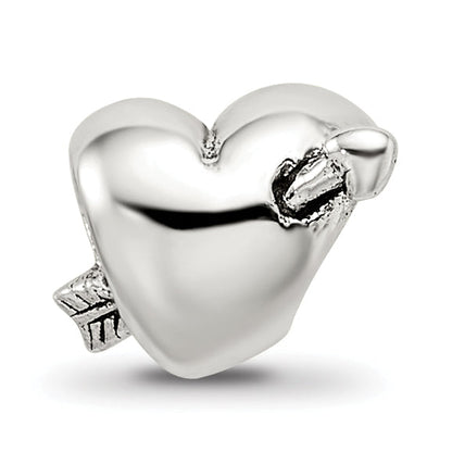 Sterling Silver Reflections Kids Heart With Arrow Bead