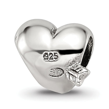 Sterling Silver Reflections Kids Heart With Arrow Bead