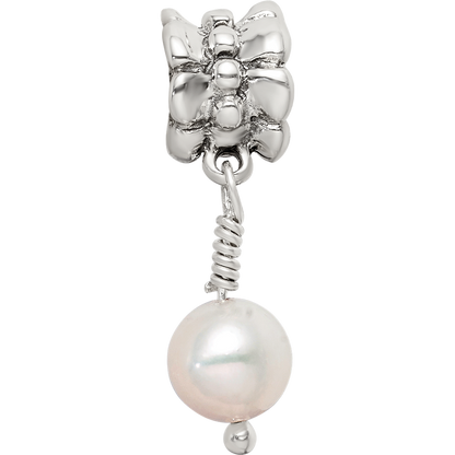 Sterling Silver Reflections Pink Fw Cultured Pearl Dangle Bead