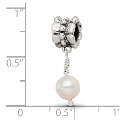 Sterling Silver Reflections Pink Fw Cultured Pearl Dangle Bead
