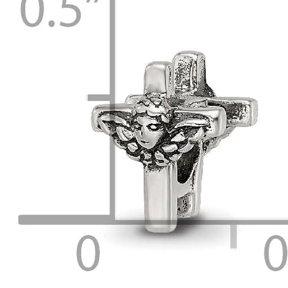 Sterling Silver Reflections Kids Angel Cross Bead