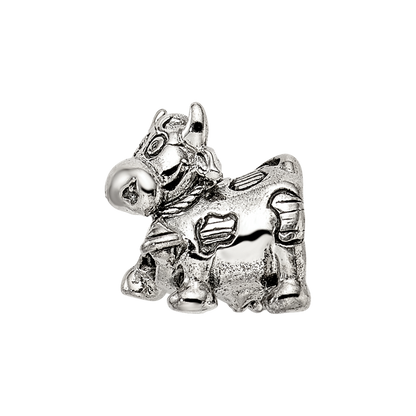 Sterling Silver Reflections Kids Cow W/ Bell Bead