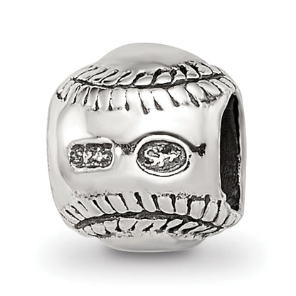 Sterling Silver Reflections Kids Softball Bead