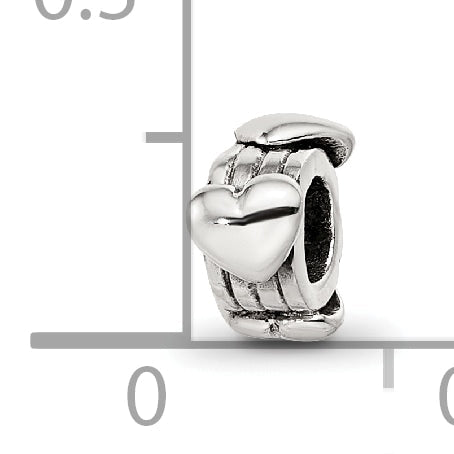 Sterling Silver Reflections Kids Hearts Bead