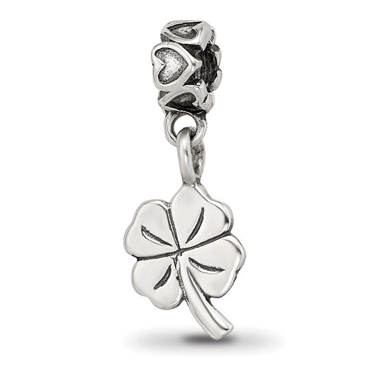 Sterling Silver Kids Collection 4-Leaf Clover Dangle Reflections Bead