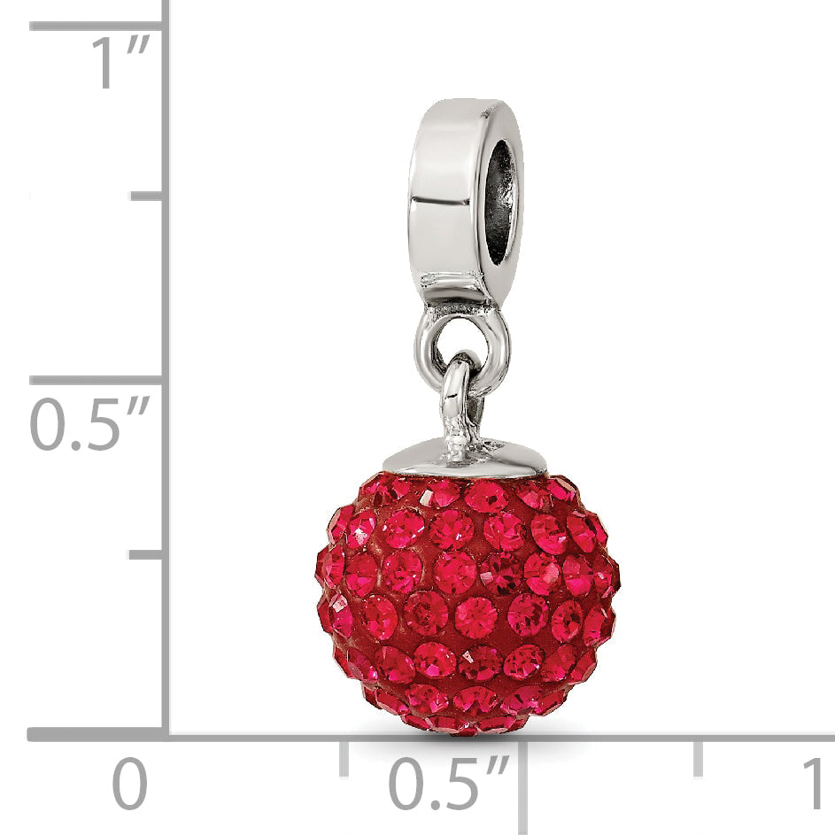 Sterling Silver Reflections July Preciosa Crystal Ball Dangle Bead