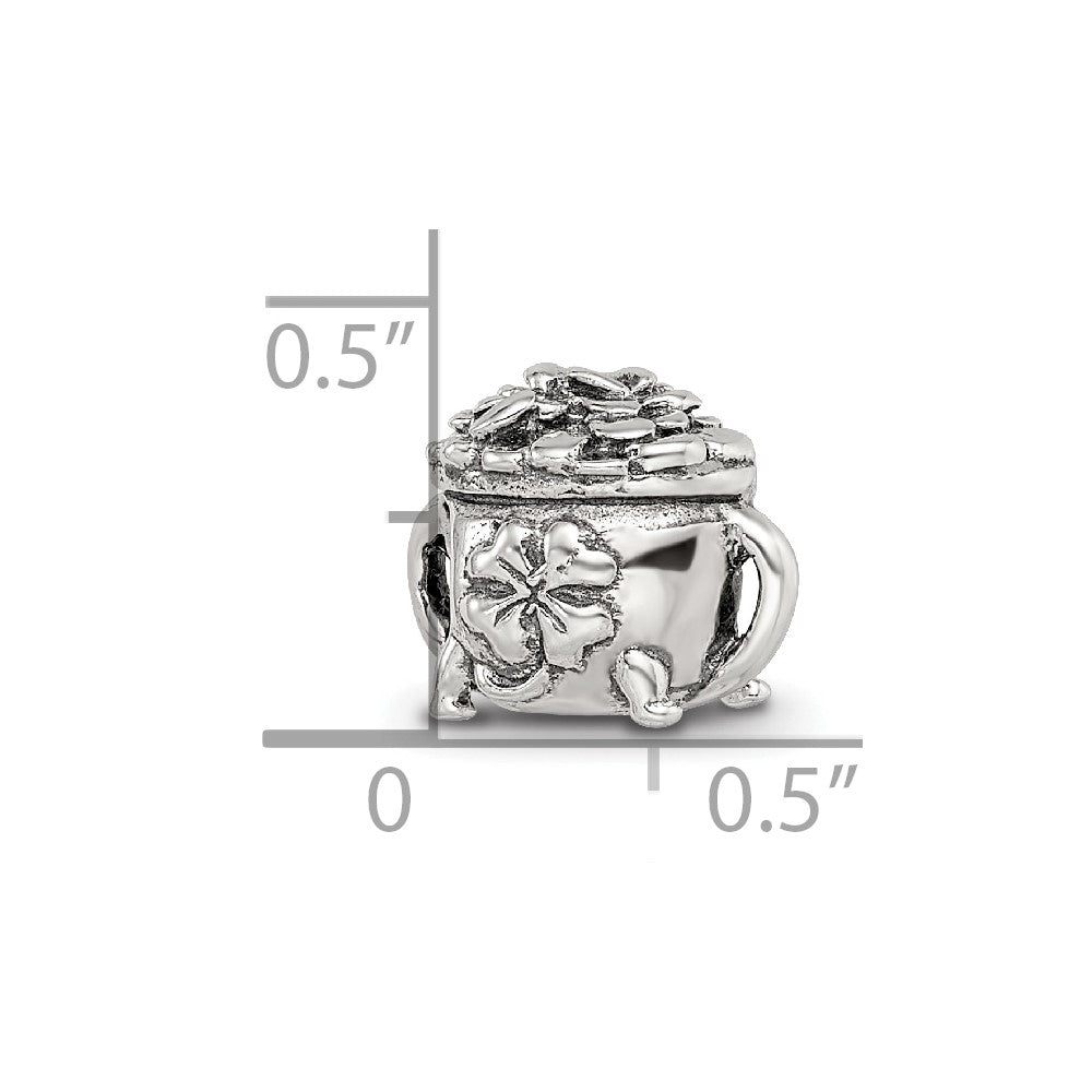 Sterling Silver Reflections Pot-Of-Gold Bead