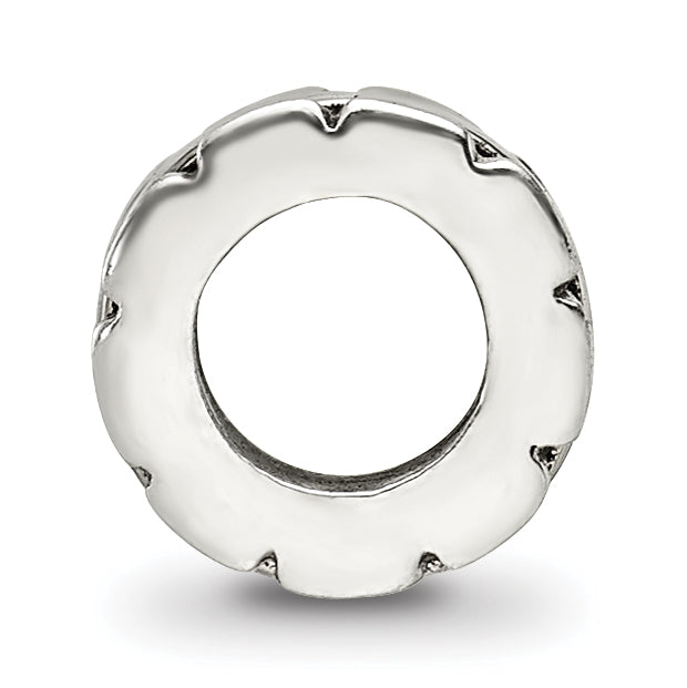 Sterling Silver Reflections Grooved Spacer Bead