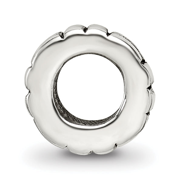 Sterling Silver Reflections Notched Spacer Bead