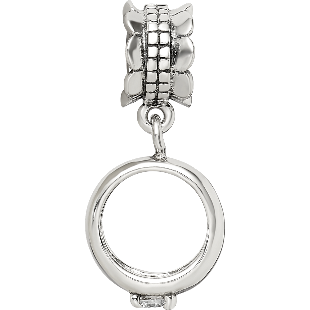 Sterling Silver Reflections Cz Engagement Ring Dangle Bead