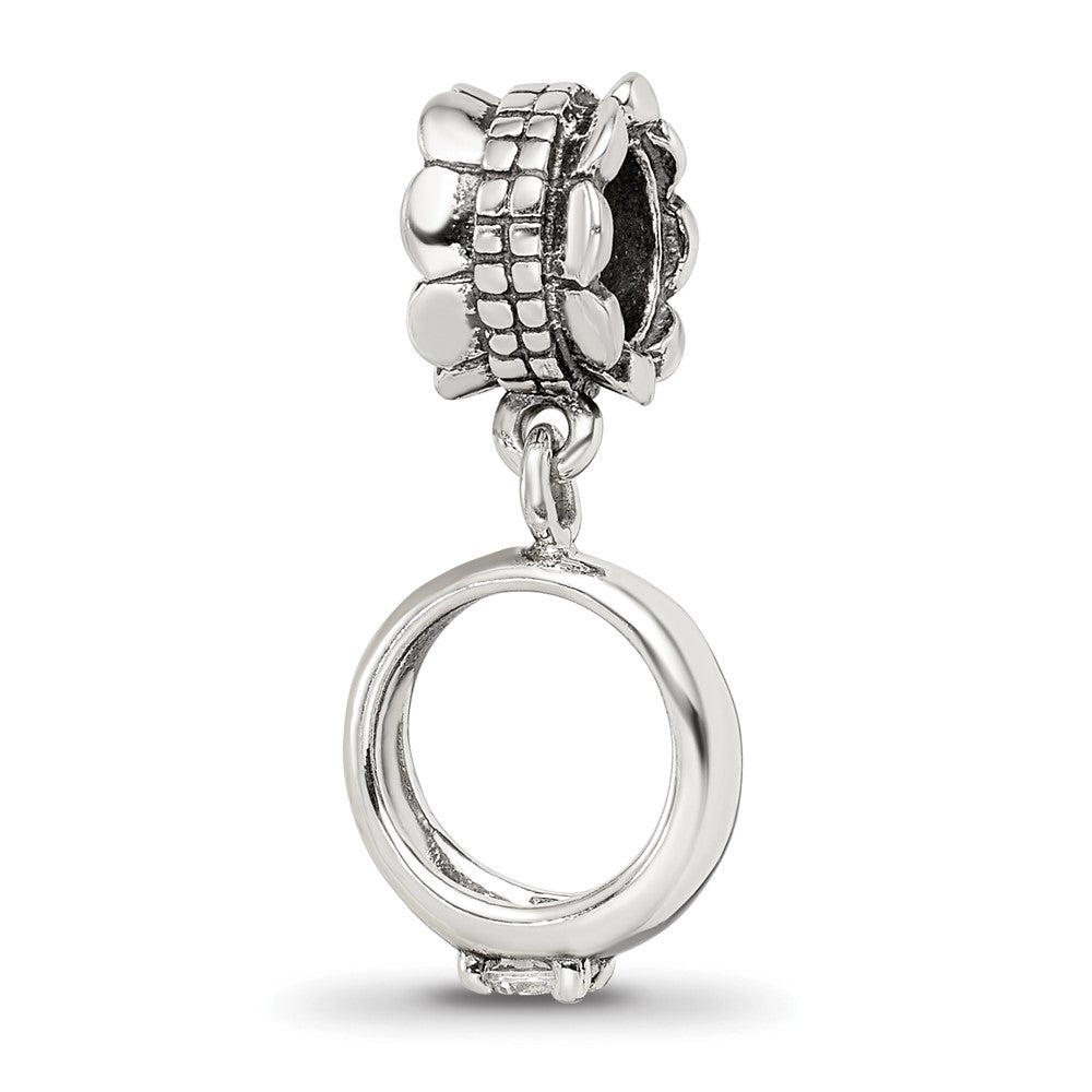 Sterling Silver Reflections Cz Engagement Ring Dangle Bead