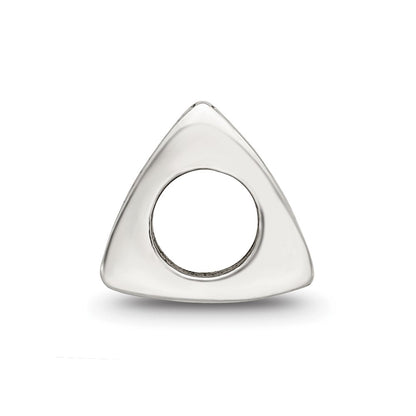 Sterling Silver Reflections Letter T Triangle Block Bead