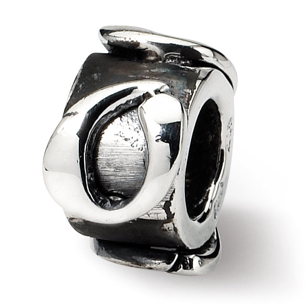 Sterling Silver Reflections Letter Q Message Bead