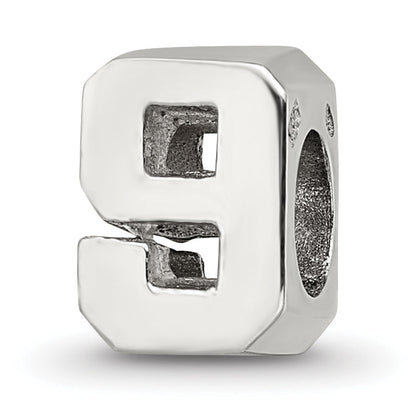 Sterling Silver Reflections Number 9 Bead