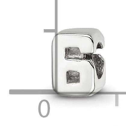 Sterling Silver Reflections Kids Number 6 Bead