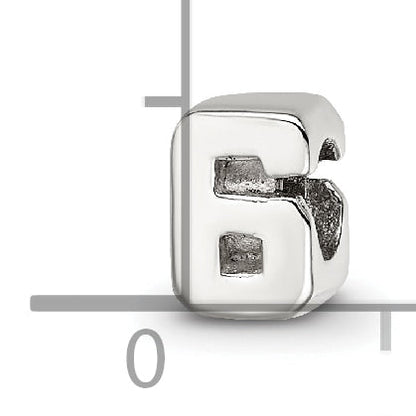 Sterling Silver Reflections Kids Number 6 Bead