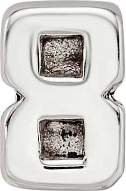 Sterling Silver Reflections Kids Number 8 Bead