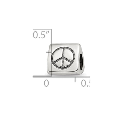 Sterling Silver Reflections Peace, Smiley Face & Heart Trilogy Bead
