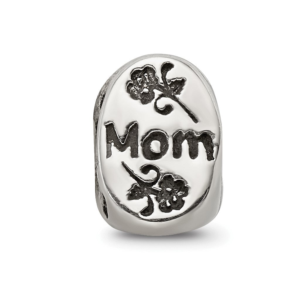 Sterling Silver Reflections #1 Mom Trilogy Oval Bead