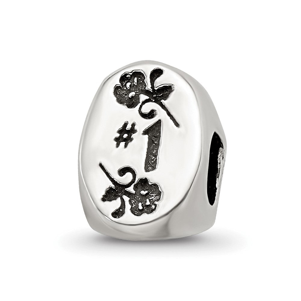 Sterling Silver Reflections #1 Mom Trilogy Oval Bead