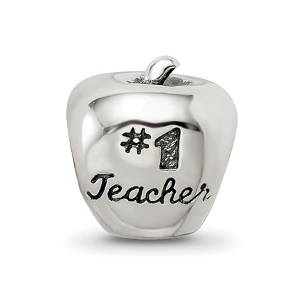 Sterling Silver Reflections #1 Teacher On Apple Bead